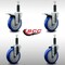 Service Caster 5'' SS Blue Poly Swivel 1'' Expanding Stem Caster Set 2 Total Lock Brakes, 4PK SCC-SSEXTTL20S514-PPUB-BLUE-2-S-2-1 - alternate 4